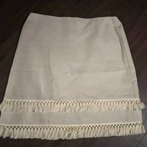 Ann Taylor LOFT fringe skirt